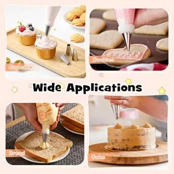 SelfTek Disposable Icing Piping Bags for Easy Decorating