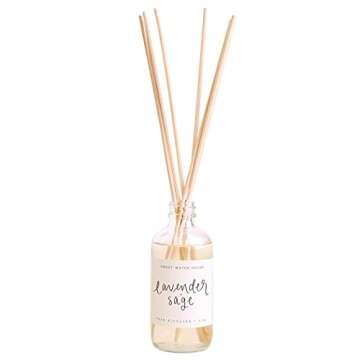 Sweet Water Decor | Reed Diffuser Set | Lavender & Sage Scent For Home and Office | Lasts For 3+ Months | Premium Fragrance Oils | Made In The USA