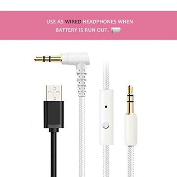 Riwbox CT-7 Cat Ear Bluetooth Headphones, LED Light Up Bluetooth Wireless Over Ear Headphones with Microphone and Volume Control for Travel/School/Smartphones/Laptop/PC/TV