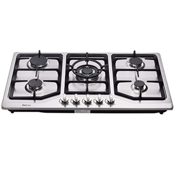 Deli-kit 34 Inch Dual Fuel Gas Cooktop 5 Burners