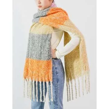 Wander Agio Winter Warm Scarf for Women - Thick & Fashionable