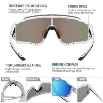 DUCO Polarized Kids Sunglasses Youth Sports Cycling Shades Lightweight Frame UV400 Child Boys Girls Baseball SunGlasses DK310