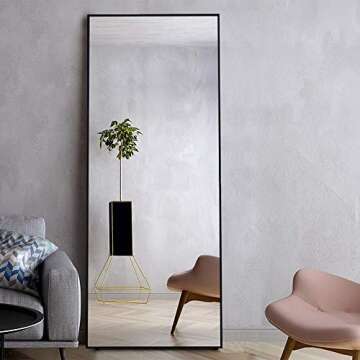 NeuType Floor Full Length Mirror Standing Full Body Dressing Mirrors with Stand Hanging Wall Mounted...