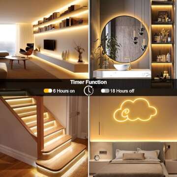 CCILAND 33Ft LED Neon Rope Lights, 1200 LED Neon Lights Dimmable with Timer Outdoor Waterproof, Silicone Flexible DIY LED Strip Lights for Gaming Bedroom Outdoor Decor (Warm White)