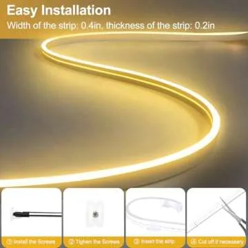 CCILAND 33Ft LED Neon Rope Lights, 1200 LED Neon Lights Dimmable with Timer Outdoor Waterproof, Silicone Flexible DIY LED Strip Lights for Gaming Bedroom Outdoor Decor (Warm White)