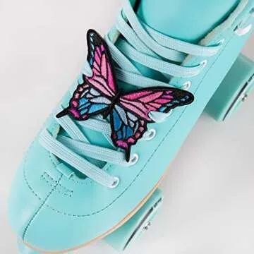 C SEVEN C7skates Shoe Lace Charm Accessory Decoration (Pink Butterfly)