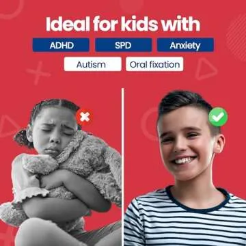 Durable Sensory Chew Necklace for Kids - BPA Free, Food-Grade Silicone Chewing Necklace for Autism and ADHD - Oral Motor Teething Toys, Fidget Necklace for Boys and Girls, Sensory Chewy Dewey (4 Pack)