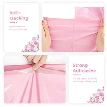 Metronic Poly Mailers 14.5x19 200 Pack, Strong Adhesive Shipping Envelopes for Clothing, Large Shipping Bags for Small Businesses, Waterproof Mailers Poly Bags for Shipping, Packages Bags Light Pink