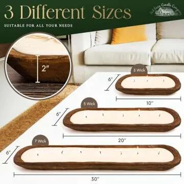 Red Barn Candle Company Wood Dough Bowl Candles | 100% Natural Soy Wax & Essential Oil Infused | Odor Eliminating + Pet Safe | Scented Candle Gifts for Men & Women (Teakwood, 3-Wick)