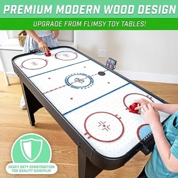 GoSports Air Hockey Table for Kids with LED Scoreboard