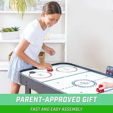 GoSports Air Hockey Table for Kids with LED Scoreboard