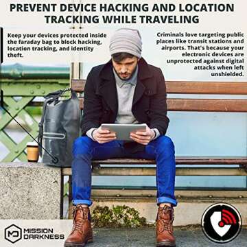 Mission Darkness Faraday Tote 15L - Waterproof Signal Blocking Dry Bag