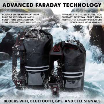 Mission Darkness Faraday Tote 15L - Waterproof Signal Blocking Dry Bag