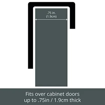 mDesign Over Cabinet Towel Rack Stylish Kitchen Organizer
