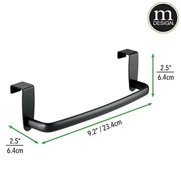 mDesign Over Cabinet Towel Rack Stylish Kitchen Organizer