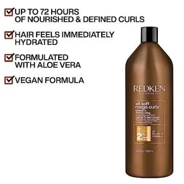 Redken All Soft Mega Curls Shampoo | For Extremely Dry Hair | Sulfate Free Shampoo | For Curly & Coily Hair | Nourishes & Softens Severely Dry Hair | With Aloe Vera