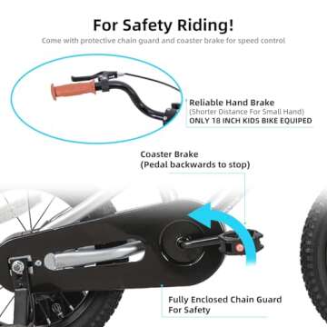 JOYSTAR 14 Inch Kids Bike for 3 4 5 Years Boys Girls Gifts Bikes Unisex Children Bicycles with Training Wheels BMX Style 85% Assembled Silver