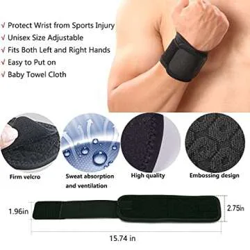 Wrist Brace, 2 PACK Wrist Wraps for Carpal Tunnel for women and men. Wrist Straps for Weightlifting,...