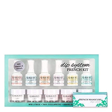 Kiara Sky French Starter Kit for Beautiful Home Manicures with Dip Powders
