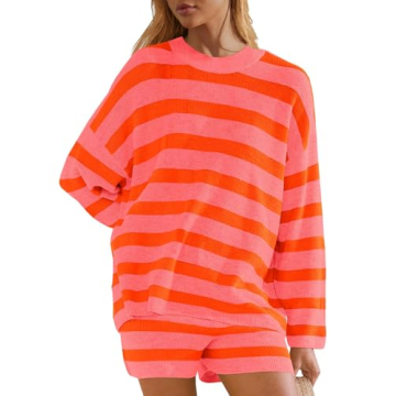 Panadila Women’s Striped Lounge Set for Cozy Chic Style