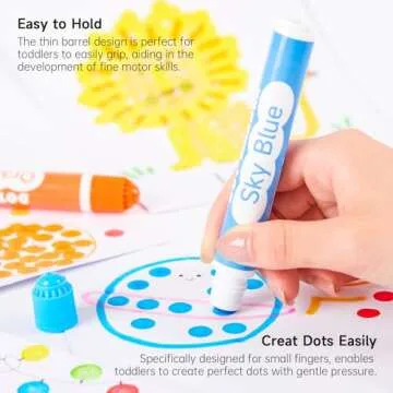 Shuttle Art Dot Markers, 40 Colors Washable for Toddlers with Free Activity Book, Bingo Daubers Supplies for Kids Preschool Children, Non Toxic Water-Based Dot Art Markers