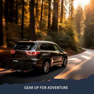 ARKSEN 60" x 25" x 14" Folding Cargo Rack Carrier with Waterproof Cargo Bag 500 Lbs Heavy Duty Capac...