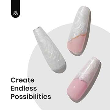 Beetles Gel Nail Polish 15ml 0.5Oz Pearl White Pearlescent Shell Shimmer Mermaid Nail Gel Polish Soak Off Uv Led Curing Requires Manicure Salon DIY Home Gel Nail Art Design Gifts for Women