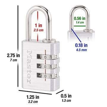 Compact Master Lock 630D: Secure & Customizable Travel Lock