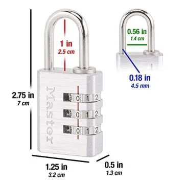 Compact Master Lock 630D: Secure & Customizable Travel Lock