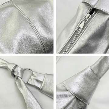 Womens Fashion Shoulder Crossbody Bag Soft Vegan leather Tote Purse Large Dumpling Handbag Top Handle Y2k Satchel