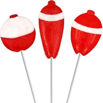 Fruidles Fishing Bobber Lollipops 12 Pack Fun Suckers