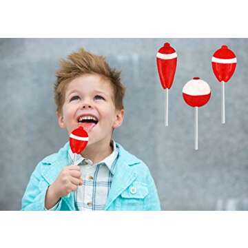Fruidles Fishing Bobber Lollipops 12 Pack Fun Suckers