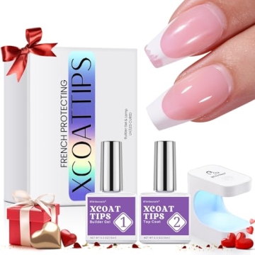 BTArtboxnails Nail Tips Builder Gel - Long Lasting 15ml Builder Gel with Portable Nail Lamp for Fren...