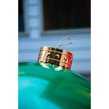 Elf Logic 24” Yardament - Large Inflatable Oversized Christmas Ornament - Outdoor Christmas Decoration - Use as Festive Christmas Yard Decoration (Green)