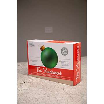 Elf Logic 24” Yardament - Large Inflatable Oversized Christmas Ornament - Outdoor Christmas Decoration - Use as Festive Christmas Yard Decoration (Green)