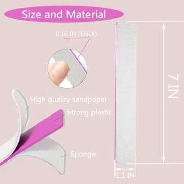 21 Piece Emery Board Nail File Set for Nail Art and Care
