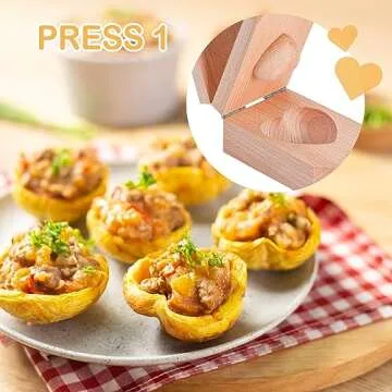 Gartely Heart Shaped Plantain Press for Stuffed Tostones