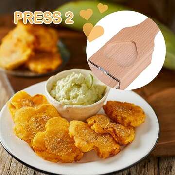 Gartely Heart Shaped Plantain Press for Stuffed Tostones