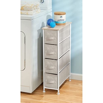 mDesign Narrow 4 Drawer Storage Unit for Any Space