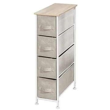 mDesign Narrow 4 Drawer Storage Unit for Any Space