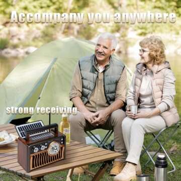 Portable AM FM Radios, Transistor Shortwave Radios with High-Powered Speakers, Retro Vintage Radios Support USB Power and Solar Panels Charging.Bluetooth TF Card (Rose Gold)