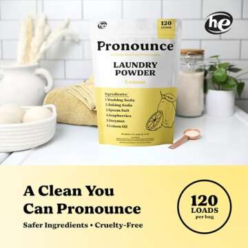 Pronounce Laundry Detergent Powder Alternative | Earth-Derived Ingredients, Eco-Friendly, Safer for ...