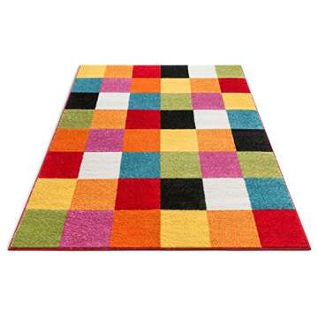 Well Woven Multicolor Modern Area Rug 5' x 7'