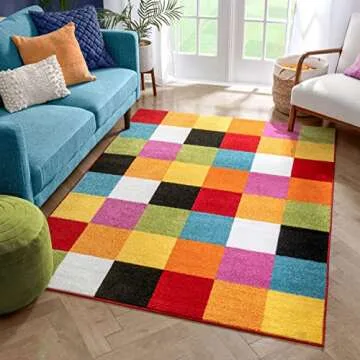 Well Woven Multicolor Modern Area Rug 5' x 7'