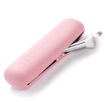 FERYES Large Travel Makeup Brush Holder, Magnetic Anti-fall Out Silicon Portable Cosmetic Face Brush...