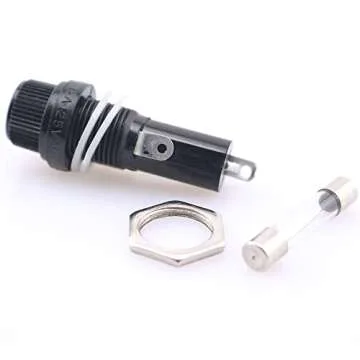 6 x 30mm Fuse Holder BLLNDX 4PCS 6mmx30mm AC 250V 10A / AC 125V 15A Electrical Panel Mount Screw Cap Type Fuse Holders