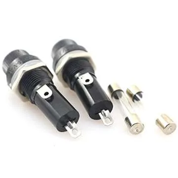 6 x 30mm Fuse Holder BLLNDX 4PCS 6mmx30mm AC 250V 10A / AC 125V 15A Electrical Panel Mount Screw Cap Type Fuse Holders
