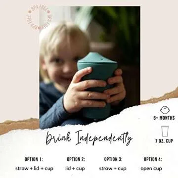 Lucky Love Silicone Sippy Cup for Toddlers - 2 Pack