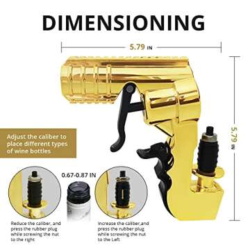 The 4th Generation Champagne Gun Shooter,Adjustable Beer Gun Shooter with Longer Shooting Distance,Sprayed Under Without Air Pressure ,Champagne Squirt Gun