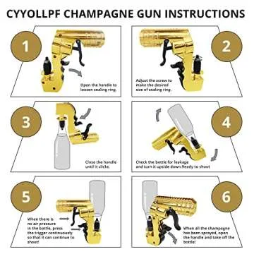 The 4th Generation Champagne Gun Shooter,Adjustable Beer Gun Shooter with Longer Shooting Distance,Sprayed Under Without Air Pressure ,Champagne Squirt Gun